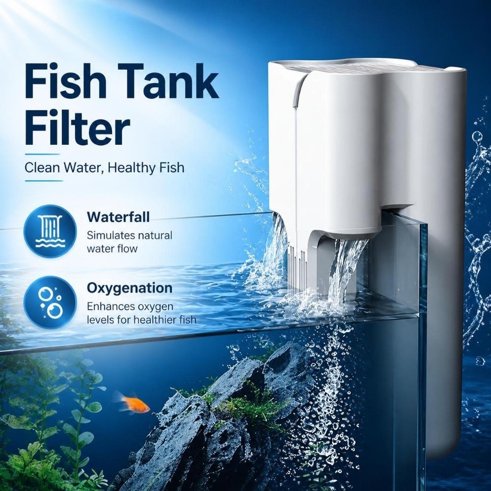 Fish Tank Filter Aquarium - 3-in-1 어항 필터 폭포형 수질 정화