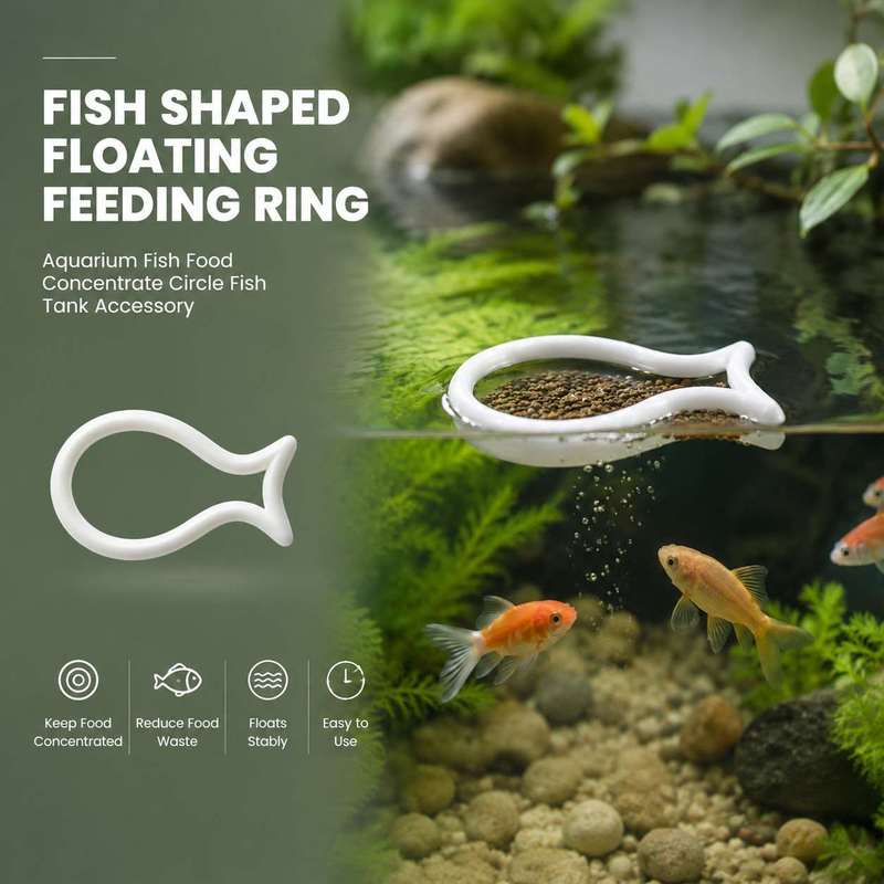 Aquarium Fish Medicine - 물고기 모양의 부유식 먹이 링, 어항