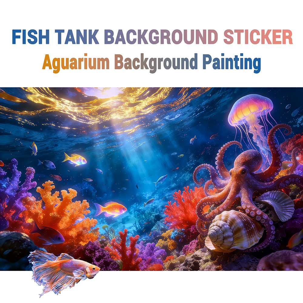 Aquarium Fish Paradise - 문어 파라다이스, 어항 배경화면, 수족관 스티커,