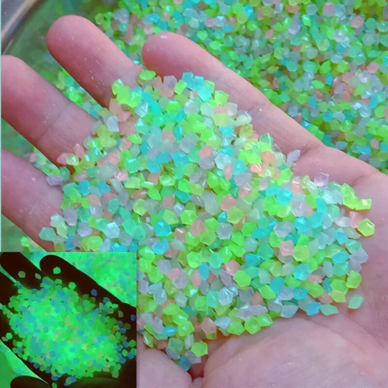 Aquarium Fish Breeding - 1000pcs 어두운 자갈 돌에 3-5mm 빛나는