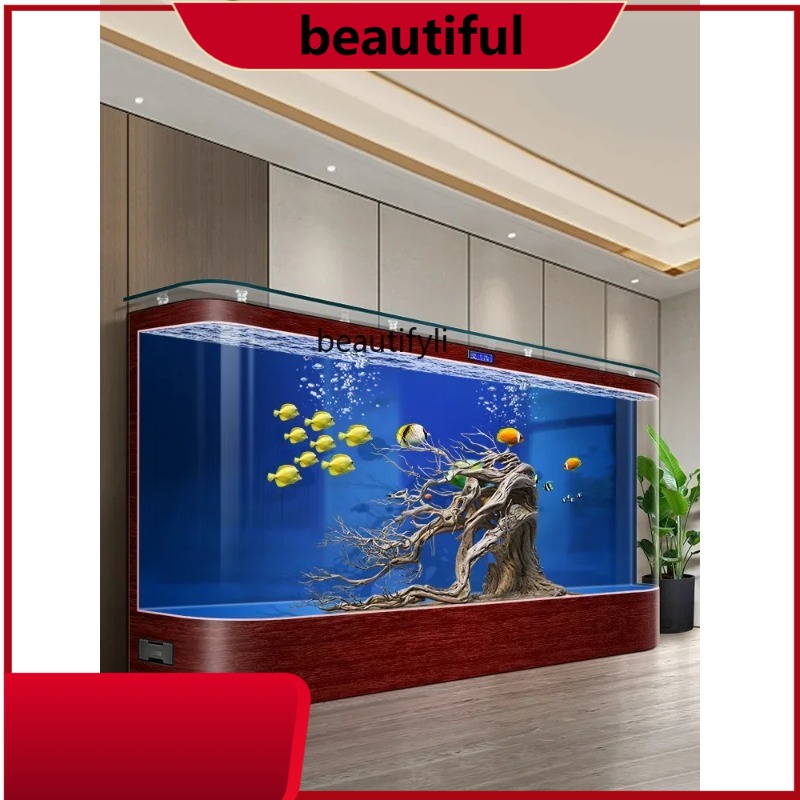 Live Fish Aquarium - 바닥부터 천장까지 이어지는 생태 어항 거실