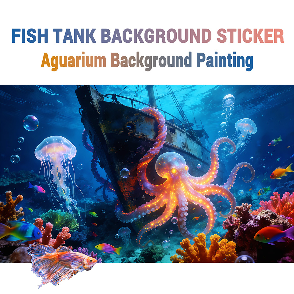 Aquarium Fish Paradise - 수족관 배경 스티커, 문어 파라다이스, 어항