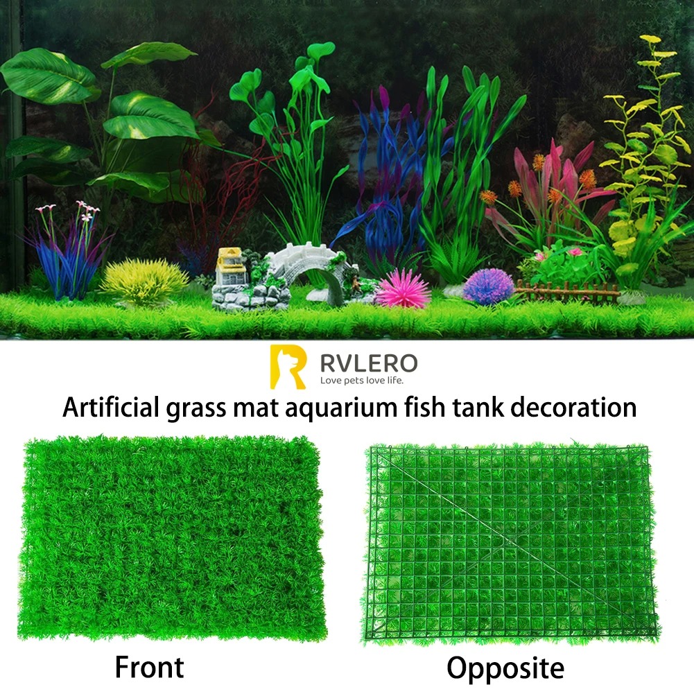 Aquarium Fish Artificial - 인공 잔디 잔디 수족관 어항 장식,