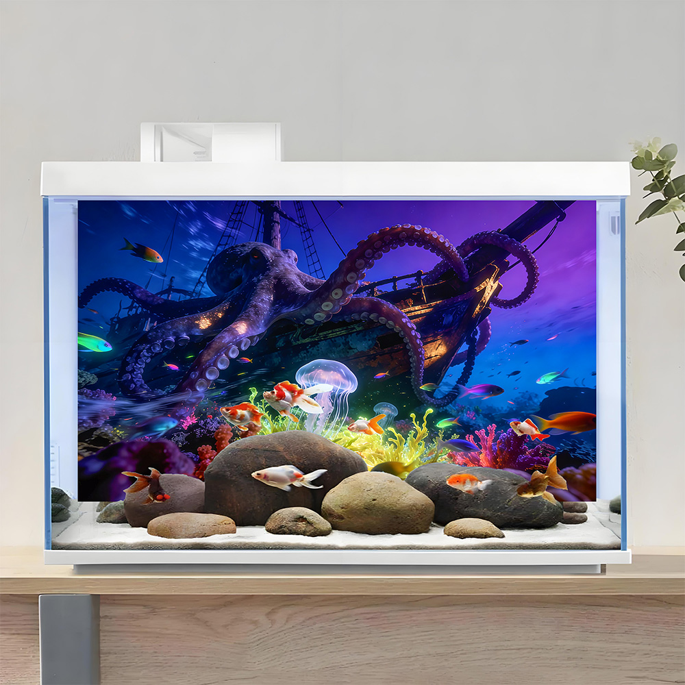 수족관 배경 스티커, 문어 파라다이스, 어항 및 파충류 - Aquarium Fish Paradise 리뷰 및 가격