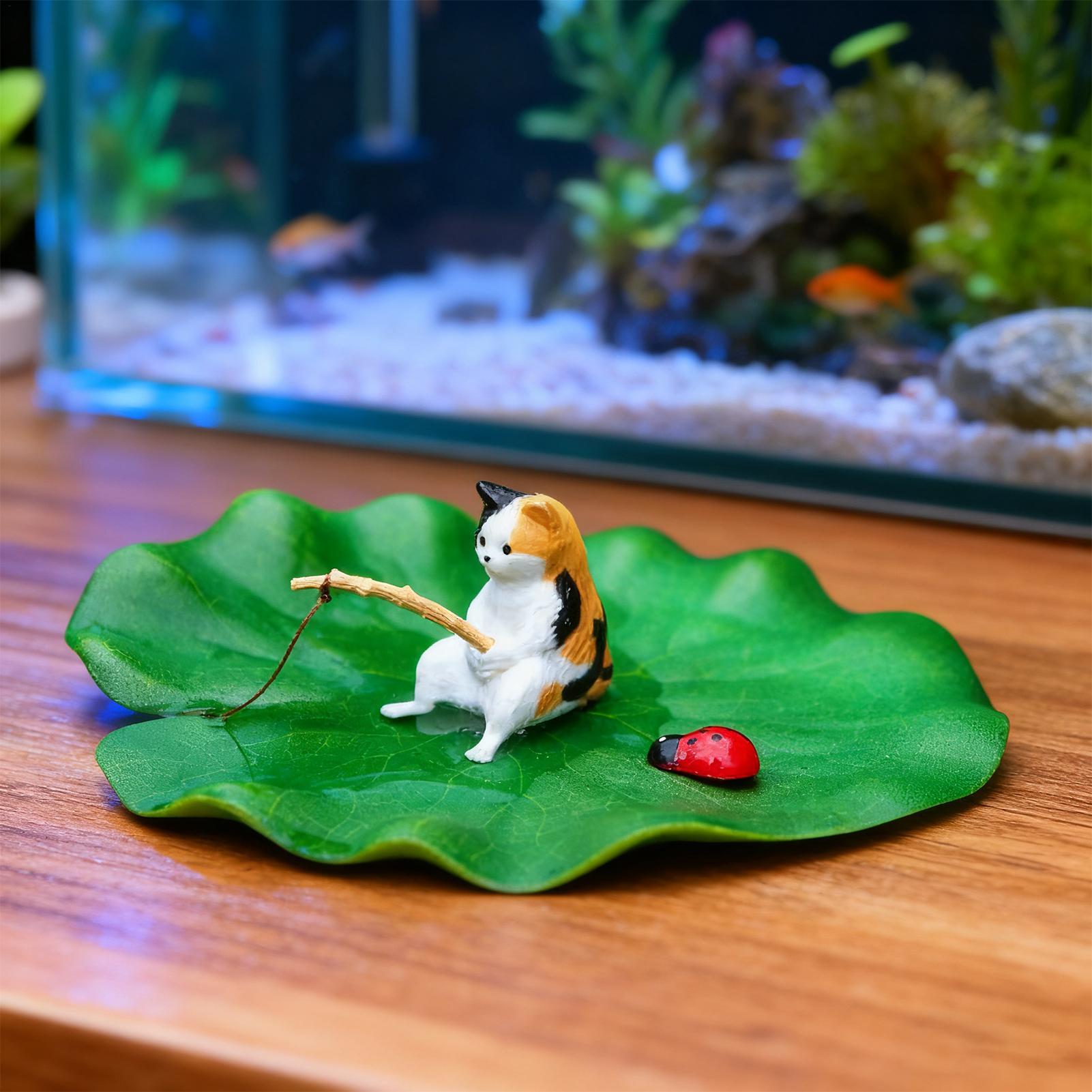 수족관 장식품 플로팅 캣 낚시 수족관 모델 장식 베타  - Aquarium Fish For Beginners 리뷰 및 가격