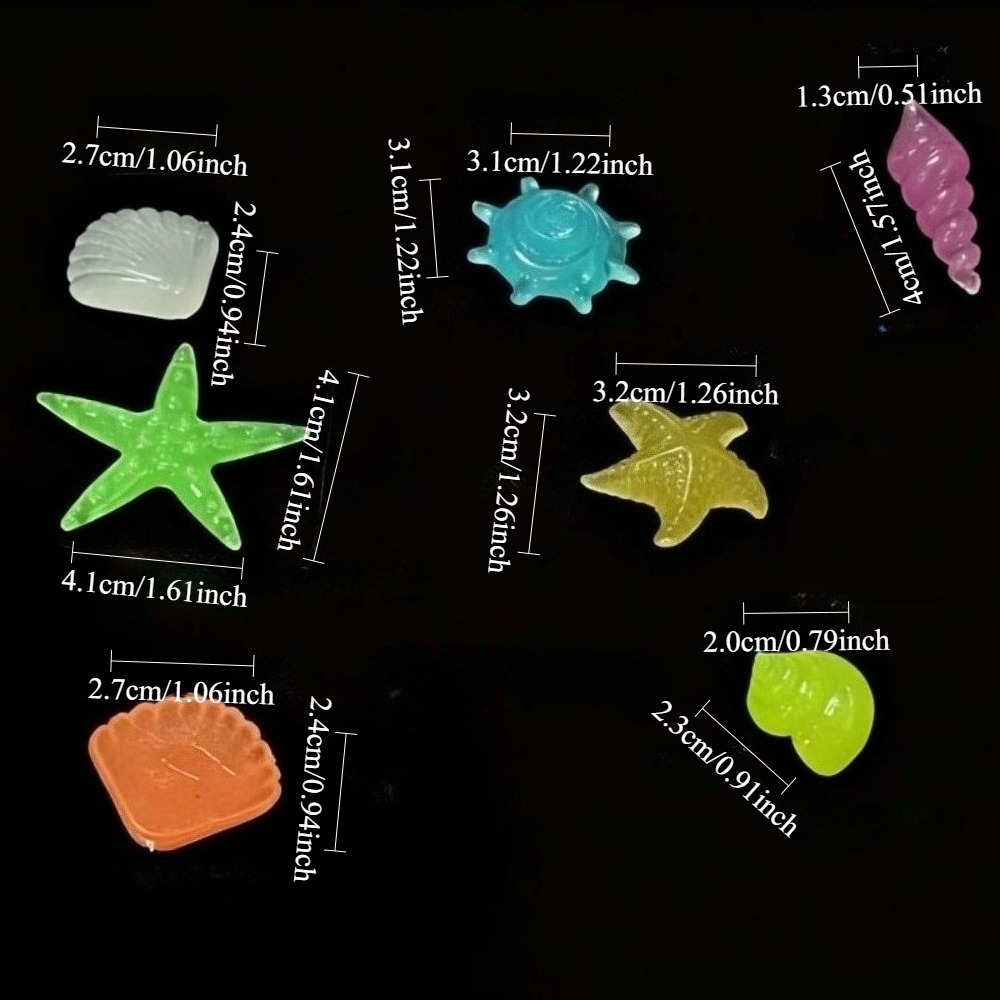 빛나는 해양석, 형광 조개껍데기, 화려한 불가사리 -  - Aquarium Fish Artificial 리뷰 및 가격