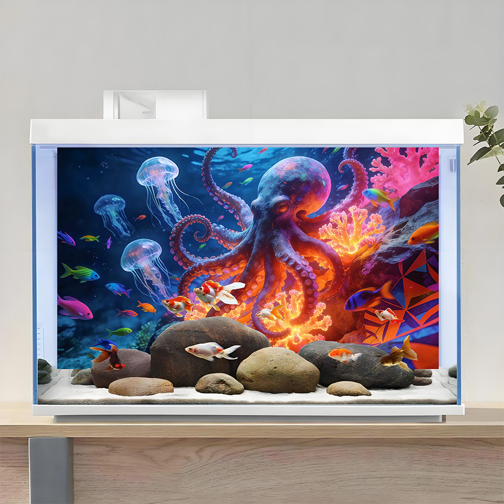 수족관 배경 스티커, 문어 파라다이스, 어항 및 파충류 - Aquarium Fish Paradise 리뷰 및 가격