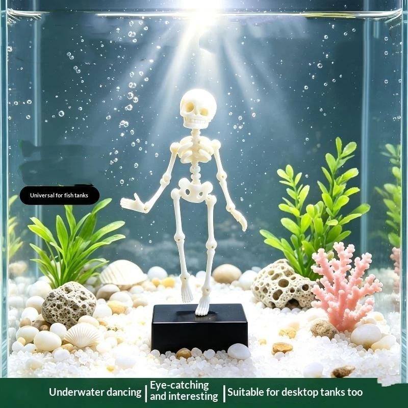 핫세일 3D 프린팅 댄싱 스켈레톤 아쿠아리움 버블러 에 - Aquarium Fish For Sale 리뷰 및 가격