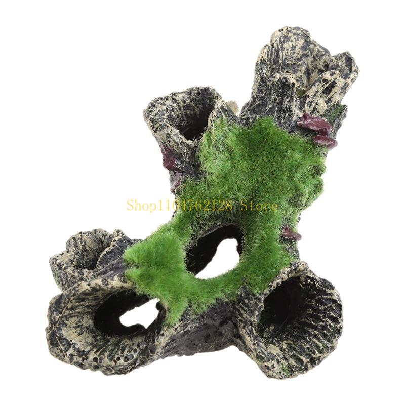 탱크 장식을위한 물고기 수족관 은신처 이끼 나무 동굴  - Aquarium Fish For Sale 리뷰 및 가격