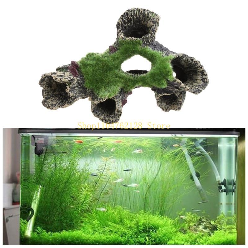 탱크 장식을위한 물고기 수족관 은신처 이끼 나무 동굴  - Aquarium Fish For Sale 리뷰 및 가격