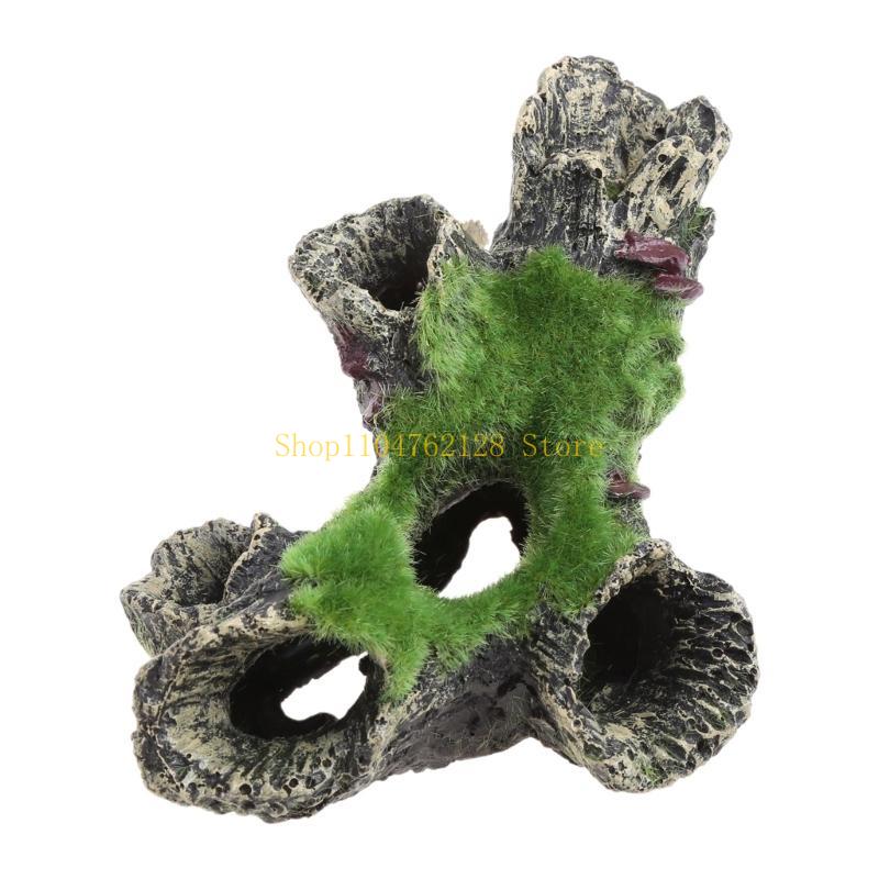 탱크 장식을위한 물고기 수족관 은신처 이끼 나무 동굴  - Aquarium Fish For Sale 리뷰 및 가격