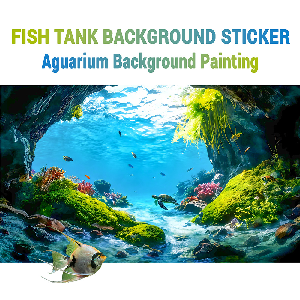 거북이 동굴 천국, 어항 배경 그림, 수족관 그림 스티 - Aquarium Fish Paradise 리뷰 및 가격