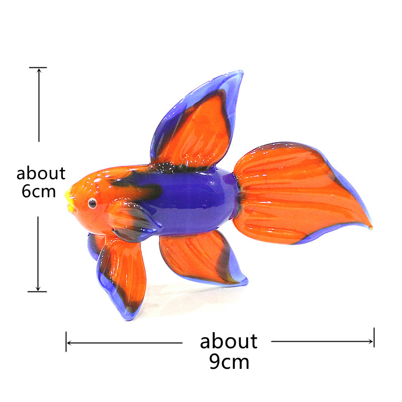 오렌지 무라노 유리 열대어 입상 장식품, 귀여운 수제  - Live Fish Aquarium 리뷰 및 가격