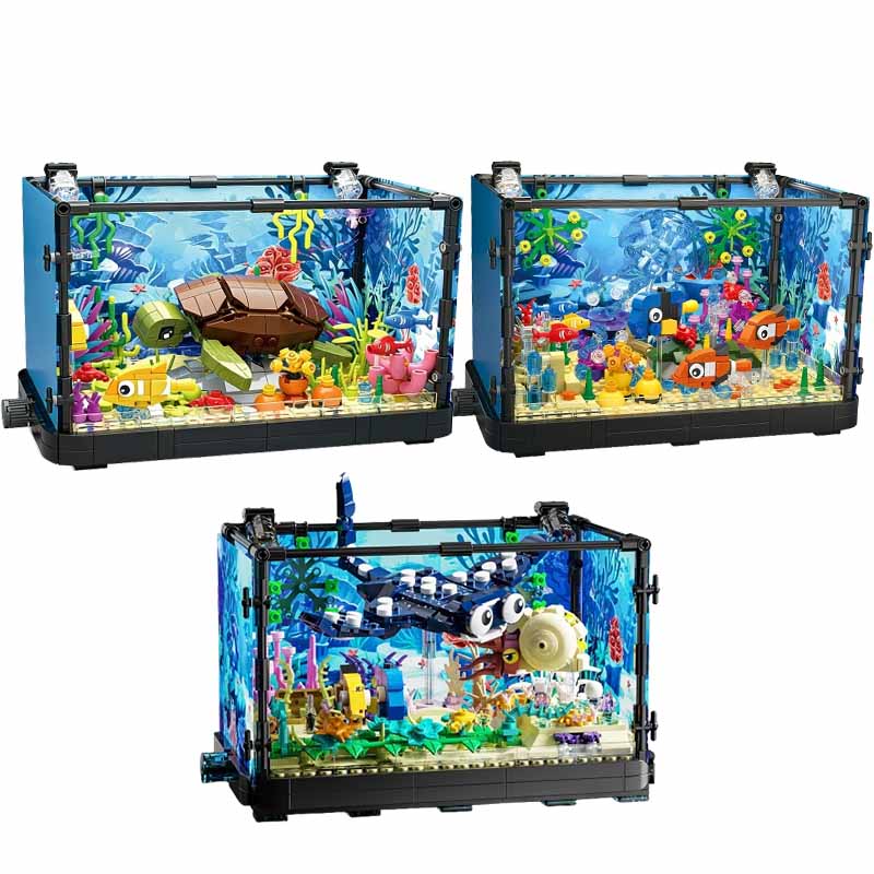 조명이 포함된 어항 빌딩 블록 세트, 수족관, 해양 거 - Aquarium Fish For Beginners 리뷰 및 가격