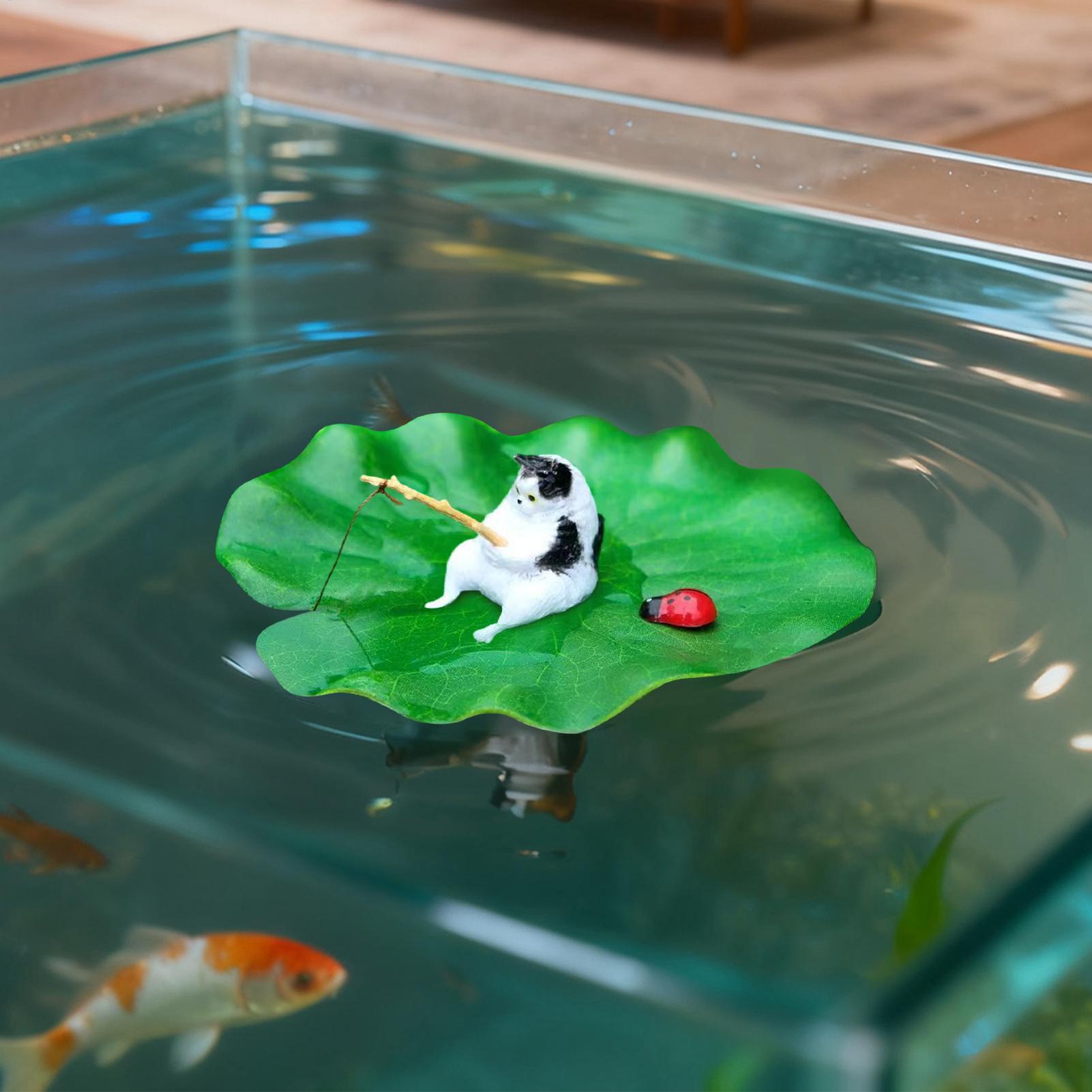 수족관 장식품 플로팅 캣 낚시 수족관 모델 장식 베타  - Aquarium Fish For Beginners 리뷰 및 가격