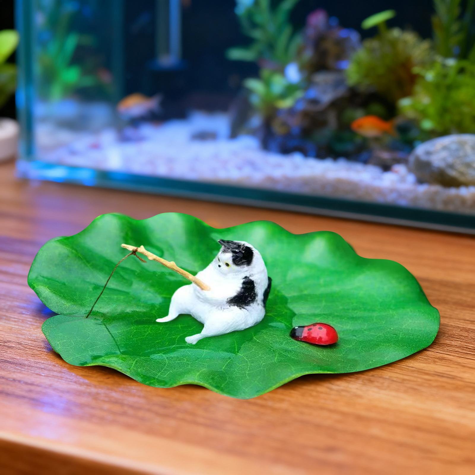 수족관 장식품 플로팅 캣 낚시 수족관 모델 장식 베타  - Aquarium Fish For Beginners 리뷰 및 가격