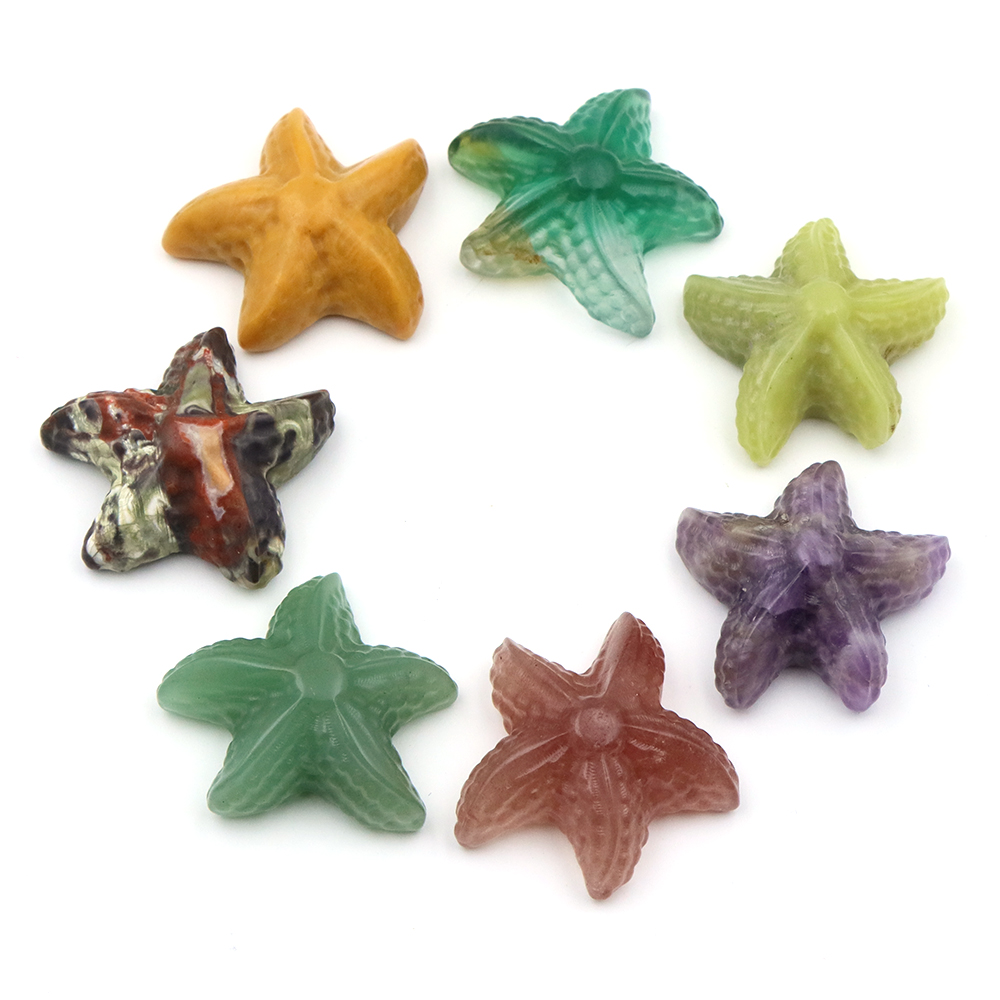 35mm 불가사리 모양 조각상 해양 동물 천연석 치유  - Aquarium Fishes 리뷰 및 가격